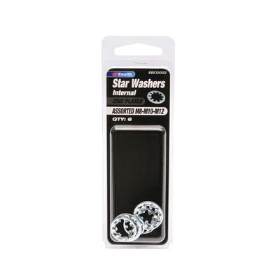 Zenith M8-M12 Zinc Plated Assorted Internal Star Washer 2 pcs