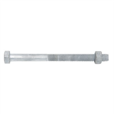 Zenith M8 x 100mm Hot Dipped Galvanised Hex Head Bolt And Nut 5 pcs