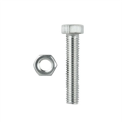 Pinnacle M8 x 50mm Zinc Plated Hex Head Bolts And Nuts 2 pcs