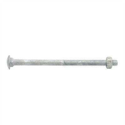 Zenith M6 x 100mm Hot Dipped Galvanised Cup Head Bolt And Nut 10 pcs