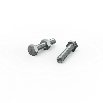 ZENITH M8 x 40mm Zinc Plated Hex Head Bolts and Nuts 10 pcs