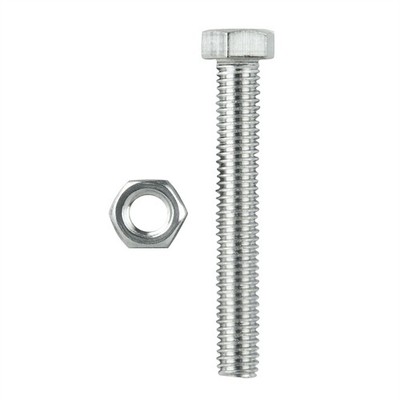 Pinnacle M4 x 75mm Zinc Plated Hex Head Bolts And Nuts 4 pcs