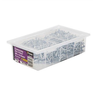 Paslode 25 x 3.0mm 2kg Zinc Plated Concrete Nail - 1000 pieces