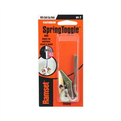 Ramset Gold Spring Toggle With Cup Hook - 2 pieces