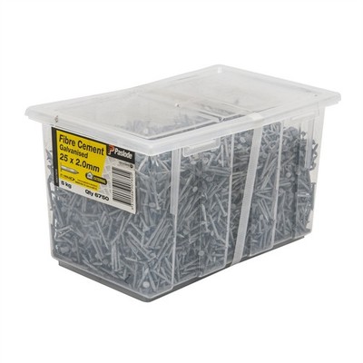 Paslode 25 x 2.0mm 5kg Galvanised Fibre Cement Nails - 6750 pieces