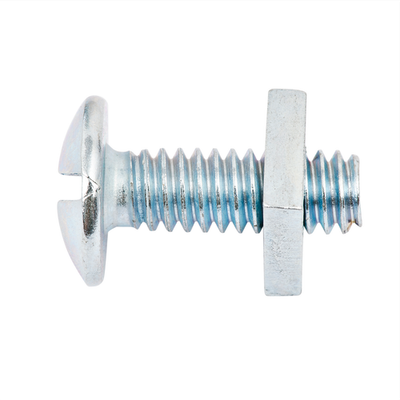 Zenith 1/4" x 25mm Zinc Plated Mushroom Head Bolt And Nut - 12 pieces