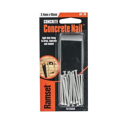 Ramset 2.4 x 45mm Concrete Nails - 25 pieces