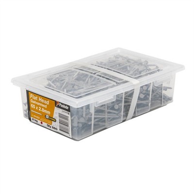 Paslode 65 x 2.8mm 2kg Galvanised Flat Head Nails - 560 pieces