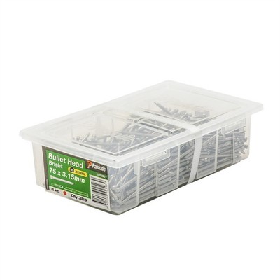 Paslode 75 x 3.15mm 2kg Bright Bullet Head Nails - 385 pieces