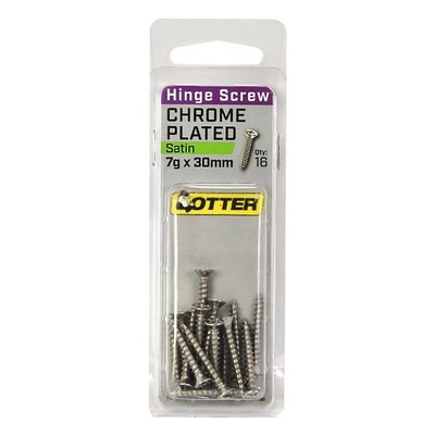 Otter 7 x 30mm Satin Chrome Hinge Screws 4 pcs
