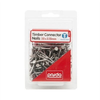 Pryda Timber Connector Nails Stainless Steel 35 x 3.15mm 500g Car Wiring Adapter