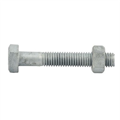 Zenith M8 x 50mm Hot Dipped Galvanised Hex Head Bolt And Nut 10 pcs