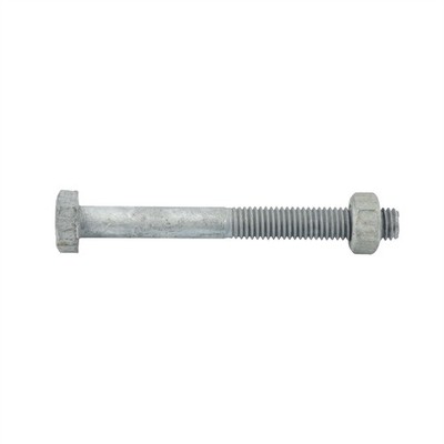 Zenith M8 x 75mm Hot Dipped Galvanised Hex Head Bolt And Nut 5 pcs