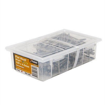 Paslode 100 x 4.5mm 2kg Bright Steel Flat Head Nails - 140 pieces