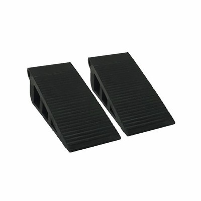 Adoored Black Medium Rubber Door Wedge 4 pcs