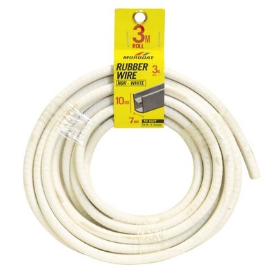 Moroday 7 x 10mm x 3m White U Channel Rubber Wire