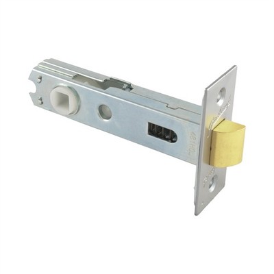 Gainsborough 70mm Satin Chrome D Strike Rectangular Face Tubular Latch