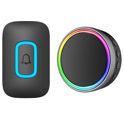 Arlec 200m Rechargeable Wireless Door Chime With Speaker and RGB LED Indicator -