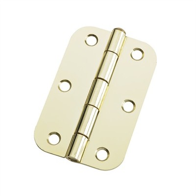 Lane 90 x 58 x 1.6mm Brass Plated Loose Pin Durasmooth Radius Butt 2 pieces