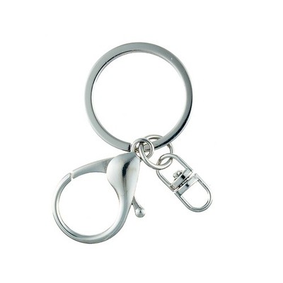 Taskmaster Silver Key Rings with Clip 2 pcs