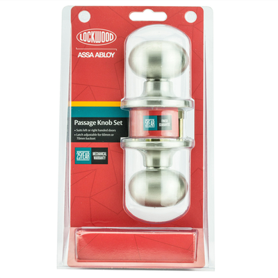 Lockwood Stainless Steel Symmetry Passage Knob Set