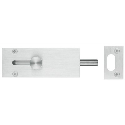 Delf 100mm Satin Chrome Door Drop Bolt