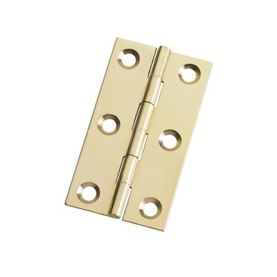 Lane 65 x 35 x 1.2mm Brass Fixed Pin Butt Hinge - 2 pieces