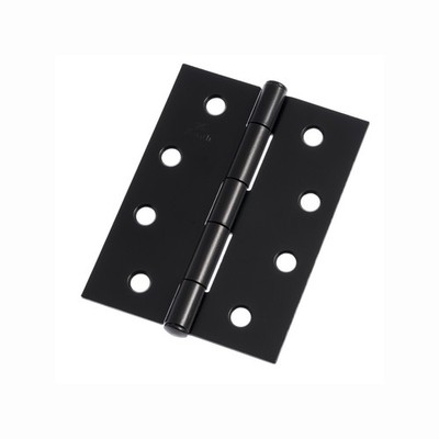 Lane 100mm Black Matte Fixed Pin Butt Hinge - 2 pieces