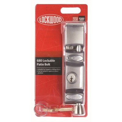 Lockwood Satin Chrome 680 Patio Bolt