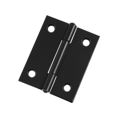 Lane 50mm Black Matte Fixed Pin Butt Hinge - 2 pieces