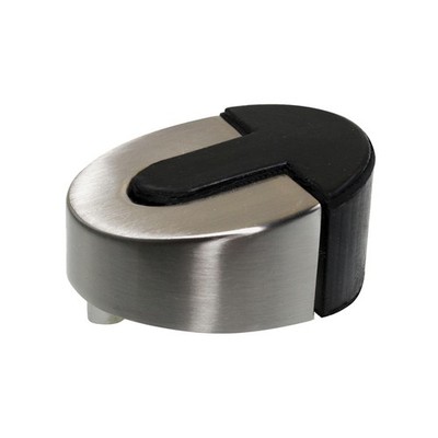 Adoored 45mm Satin Chrome Short Half Rubber Door Stop