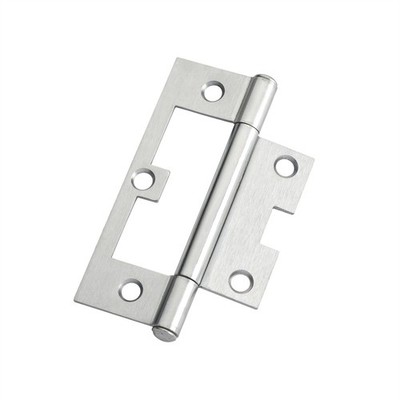 Lane 90 x 54 x 1.6mm Satin Chrome Plated Fixed Pin Easy Fit Hinge 2 pieces