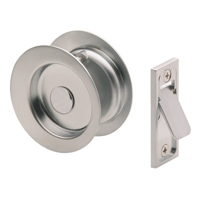 Gainsborough Satin Chrome Circular Passage Sliding Cavity Door Set