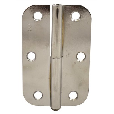 Lane 90 x 58 x 1.6mm Chrome Plated Right Hand Lift Off Pin Radius Hinge 2 pieces