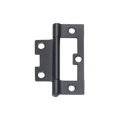 Delf 75mm Black Fixed Pin Non Mortise Hinge - 12 pieces