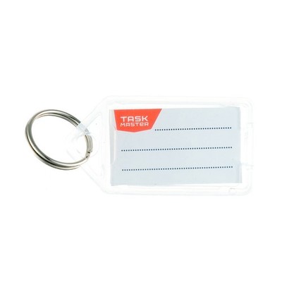 Taskmaster 56x29x6mm Clear Key Tags - 50 pieces