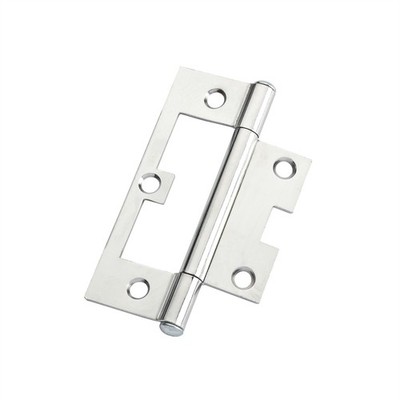 Lane 90 x 54 x 1.6mm Polished Chrome Easy Fit Fixed Pin Hinge 2 pieces