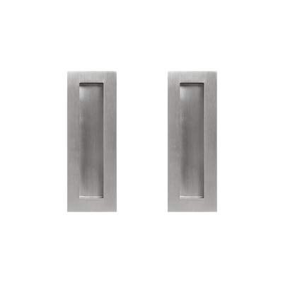 Delf 150mm Stainless Steel Square Flush Pull - 2 pieces