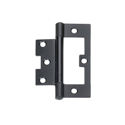 Delf 100mm Black Fixed Pin Non Mortise Hinge - 12 pieces