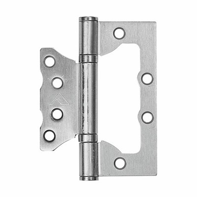 Pinnacle 100mm Satin Chrome Fixed Pin Hirline Hinge - 2 pieces