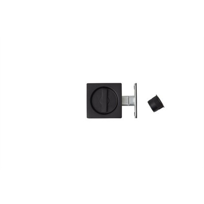 Delf Trade Matt Black Square Privacy Cavity Sliding Door Set