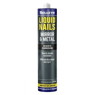 Selleys 310g Liquid Nails Mirror Metal and Glass Adhesive