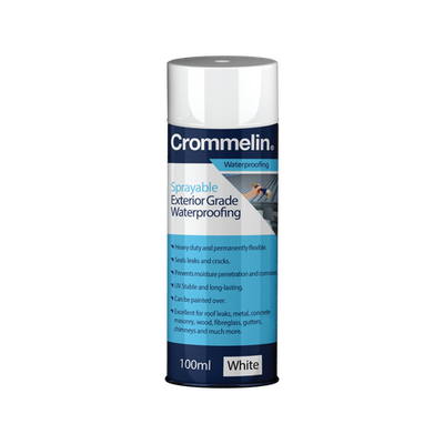 Crommelin 100ml White Sprayable Exterior Grade Waterproofing