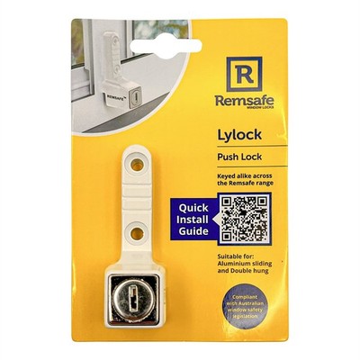 Remsafe White Lylock Push Lock