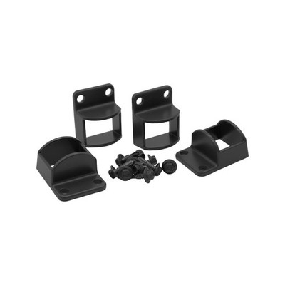 ProtectorAl 38 x 25mm Black Aluminium Pool And Garden Fence Panel Brackets - 4 P