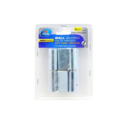 Zenith Zinc Plated Left Hand Ball Bearing Gate Steel To Steel Hinge - 2 pieces