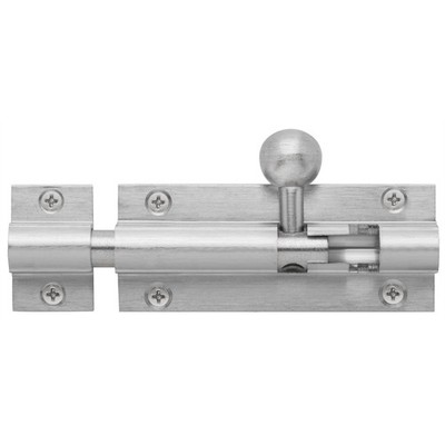 Delf Trade 75 x 32 x 9.5mm Satin Chrome Barrel Bolt With 25mm Throw