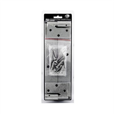 Zenith 270mm Galvanised Ball Bearing Gate Strap Hinge LH - 2 pieces