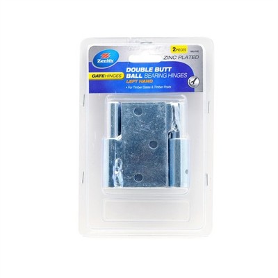 Zenith Zinc Plated Double Butt Ball Bearing Hinges LH - 2 pieces