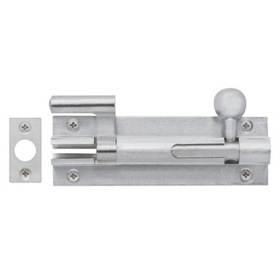 Delf 100 x 32 x 9.5mm Cranked Barrel Bolt Offset Satin Chrome